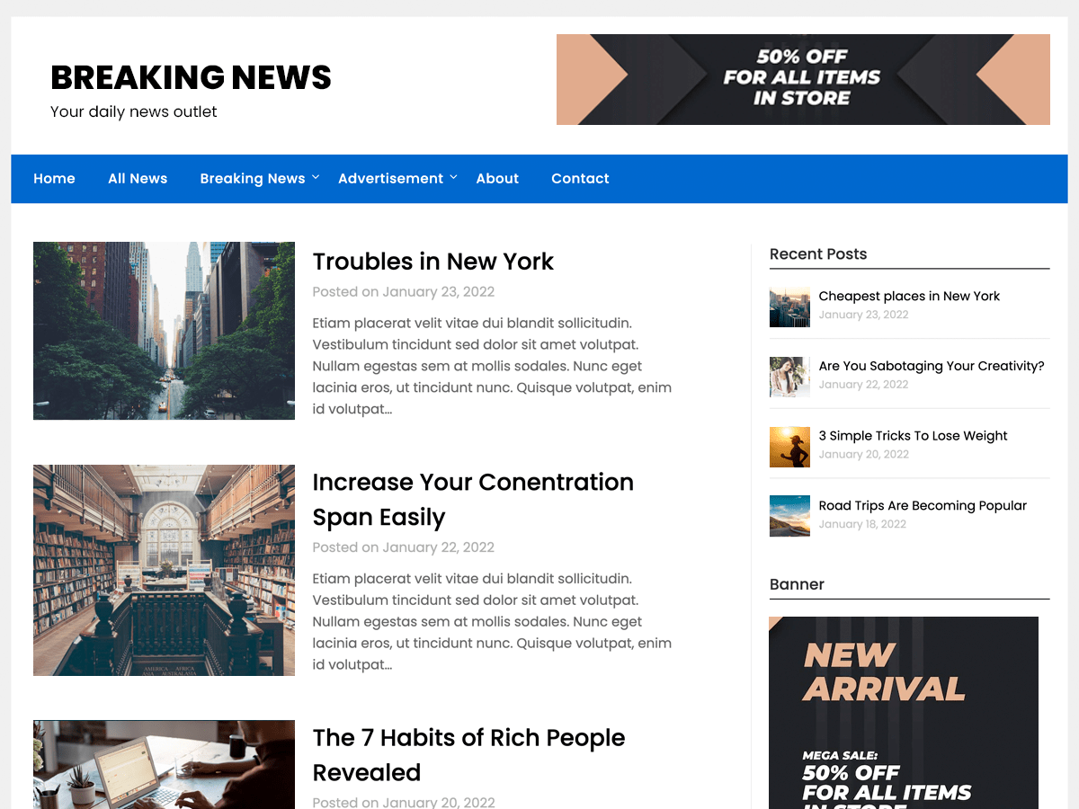 Minimalist Newspaper