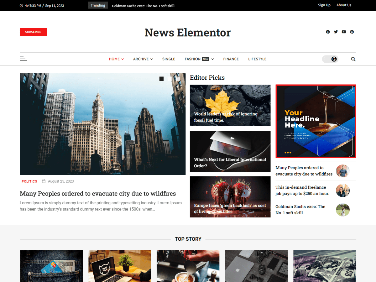 News Elementor